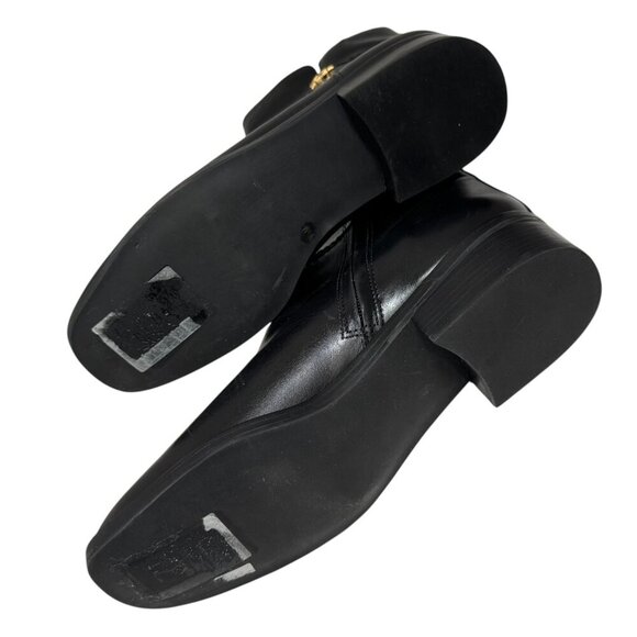 Tory Burch Everly Flat Boot, Perfect Black w gold logo , 9 1/2 NEW - Picture 6 of 6